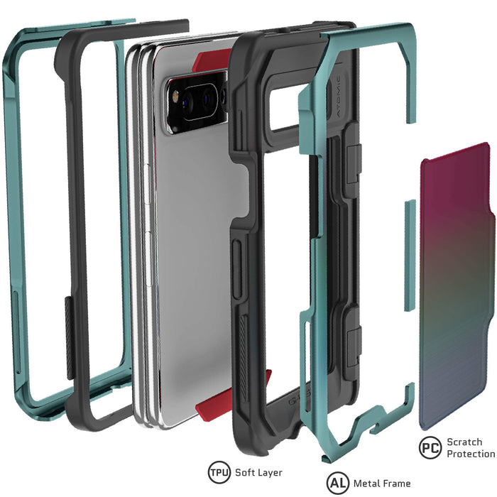 Google Pixel Fold Case Green Aluminum