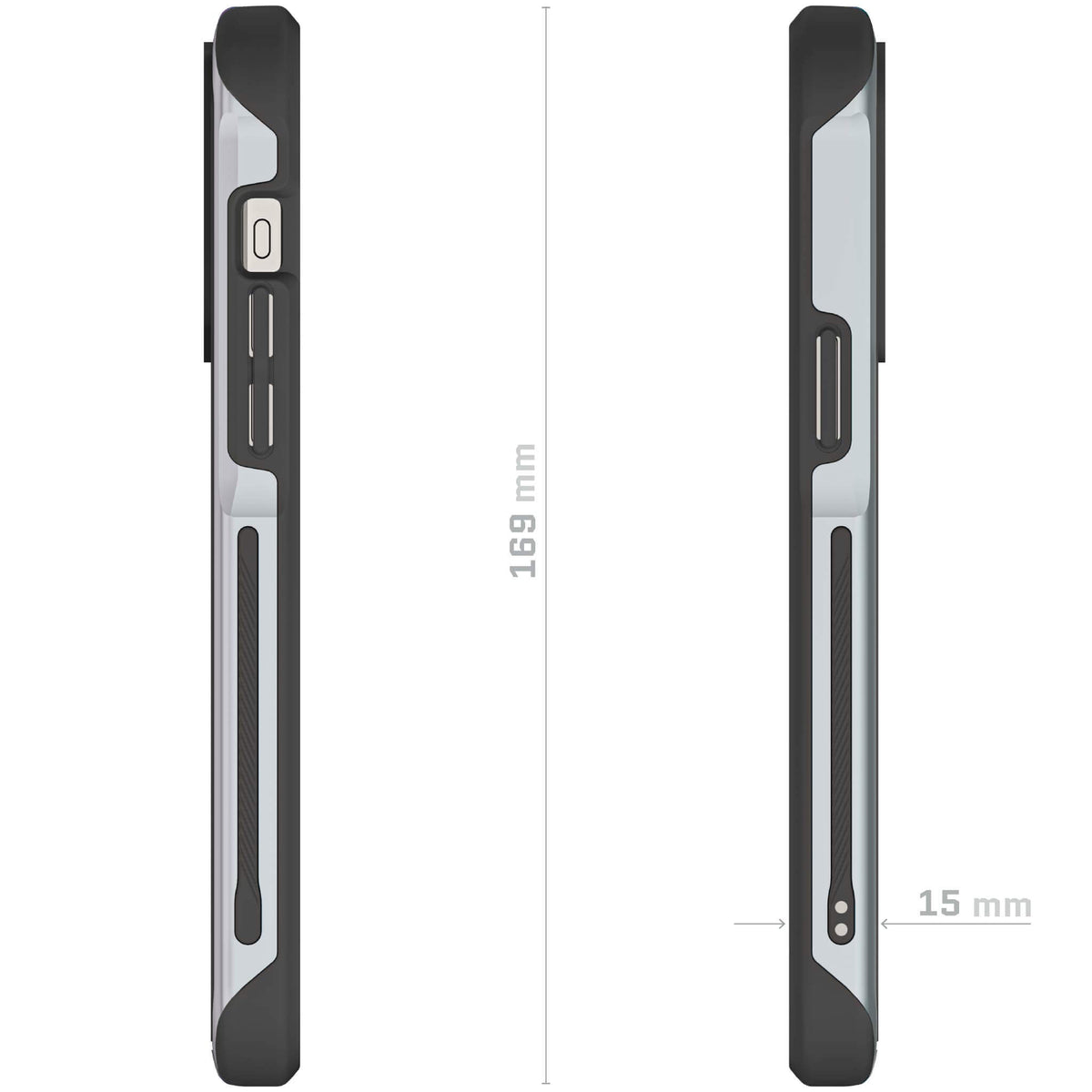 Apple iPhone 15 Pro Case Silver Aluminum