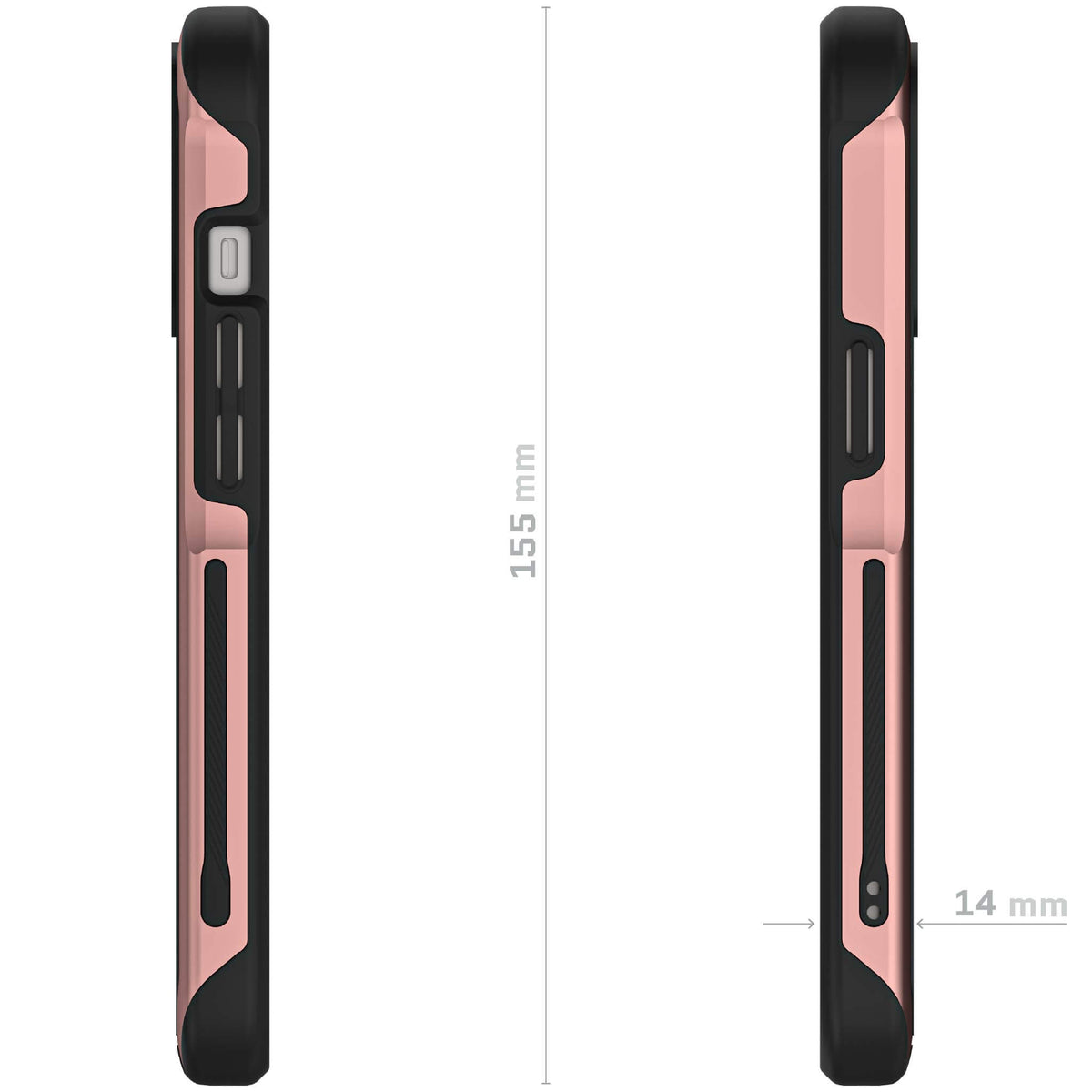 iPhone 15 Plus Clear Case Pink