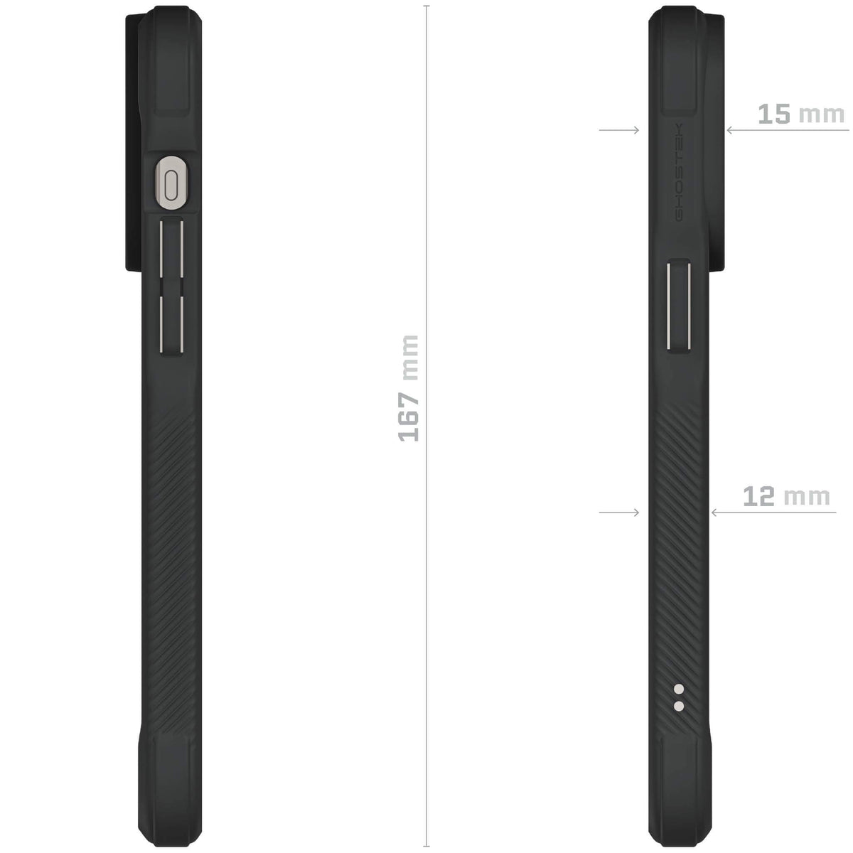 Black Apple iPhone 15 Pro Case Clear MagSafe