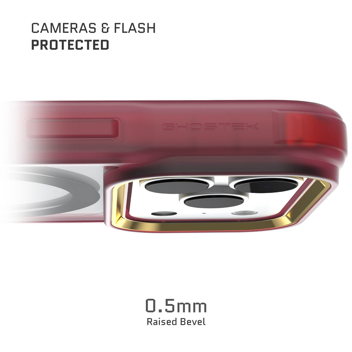 iPhone 18 Pro Case Red Clear MagSafe Protective Phone Cover Shockproof Magnetic Mag Safe Slim Thin