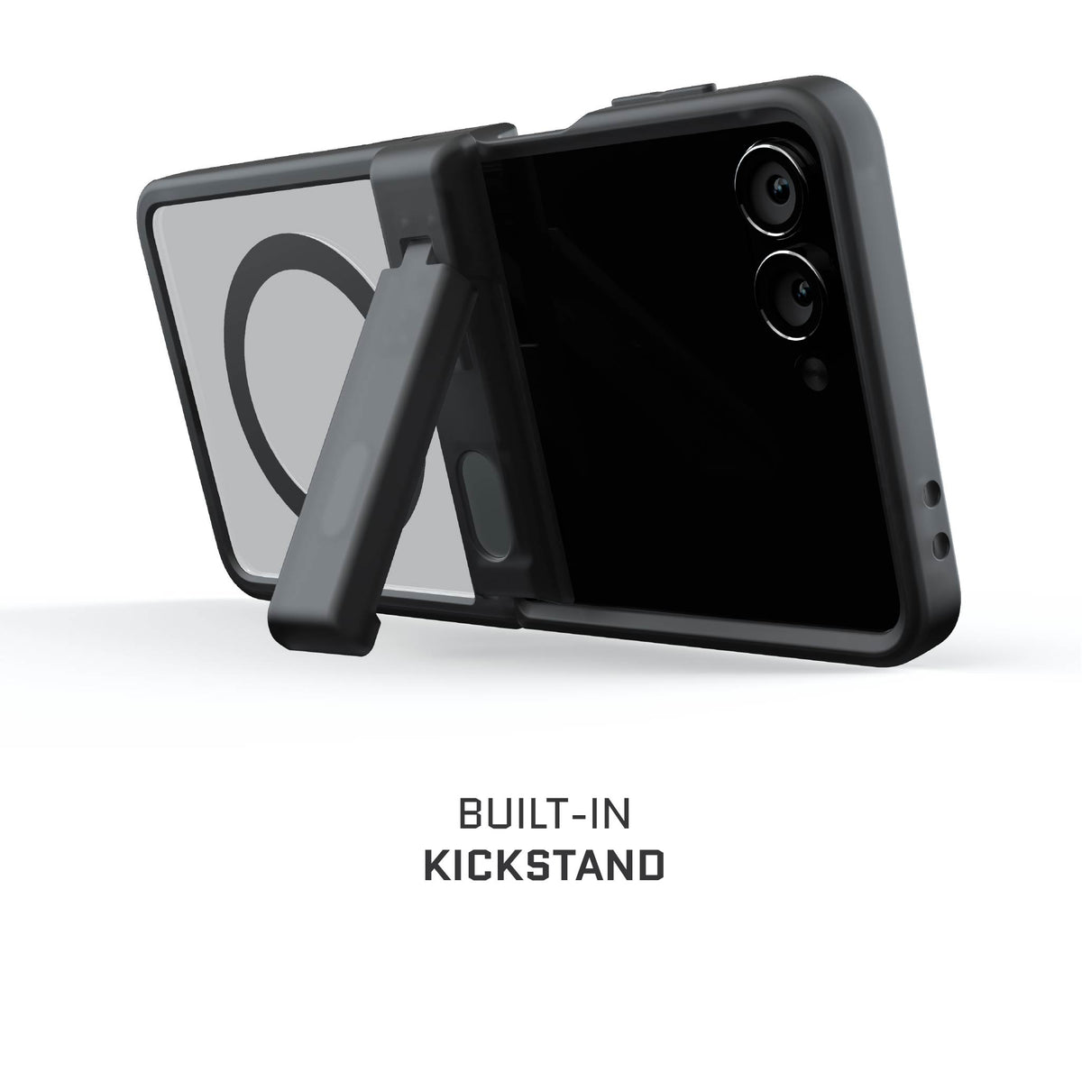 Samsung Galaxy Z Flip 7 Case Smoke Matte Protective Phone Cover Magnetic MagSafe Kickstand