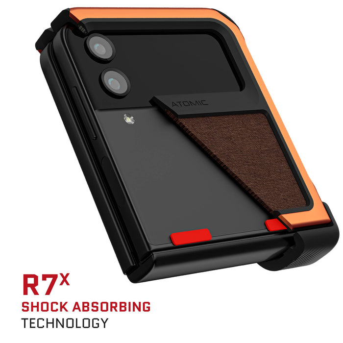 Samsung Galaxy ZFlip4 Case Orange Fabric