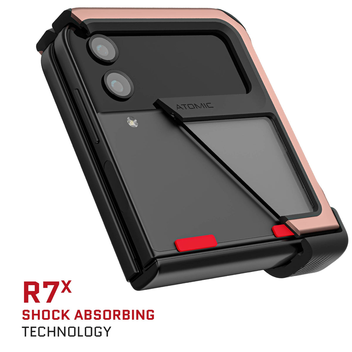 Galaxy Z Flip 4 Case Pink Metal
