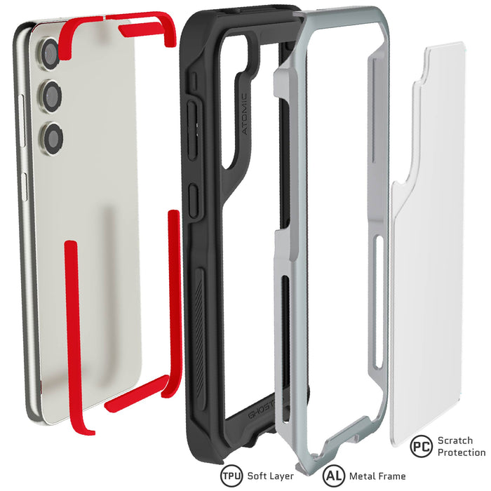 Galaxy S23+ Case Silver Metal