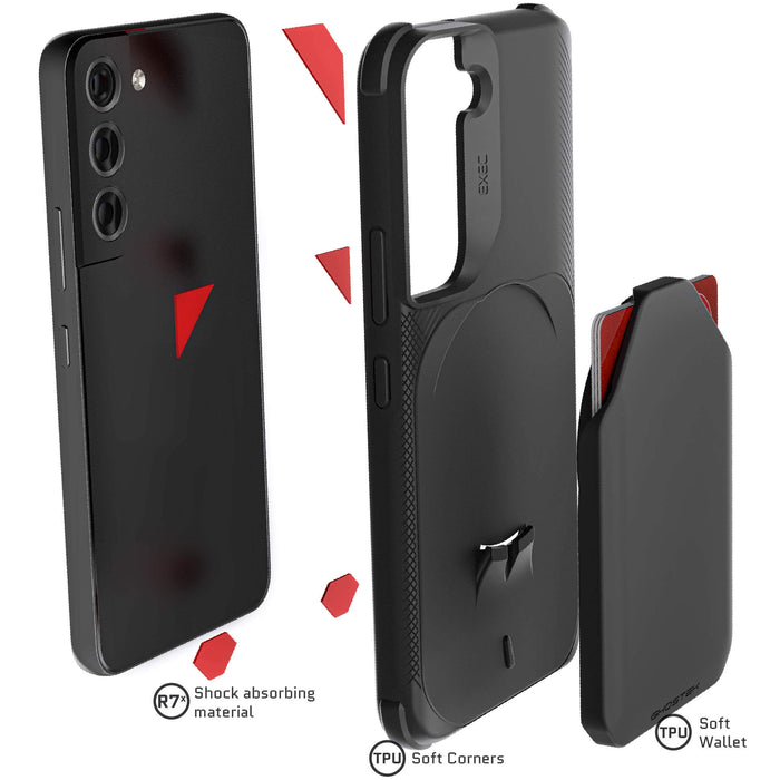 s22 case wallet black