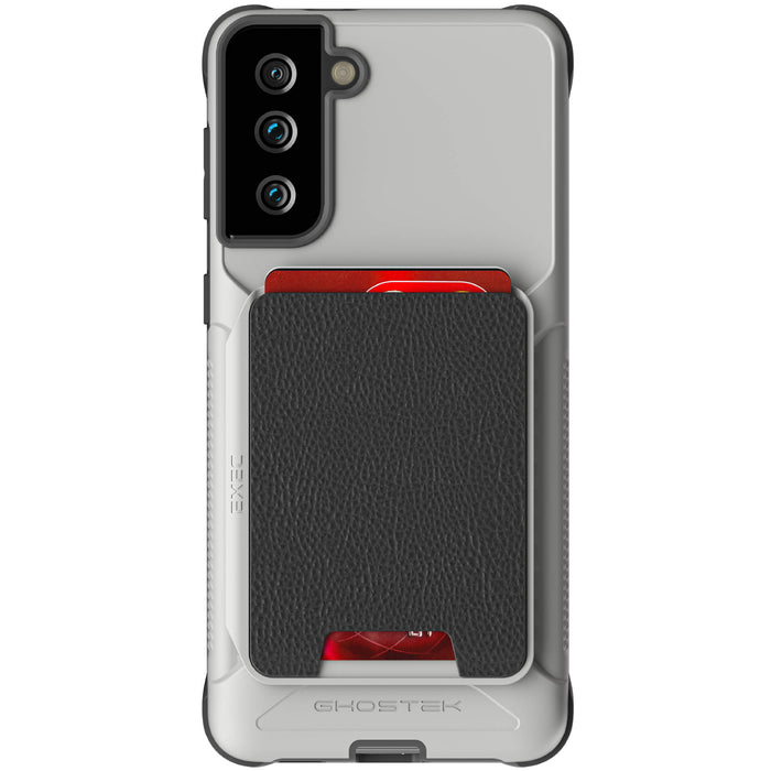 Galaxy S21 Plus Gray Wallet Case with Credit Card Holder
