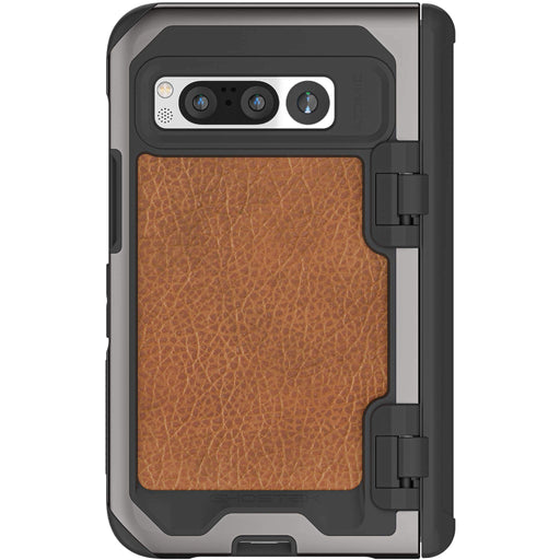 Google Pixel Fold Case Gray Leather