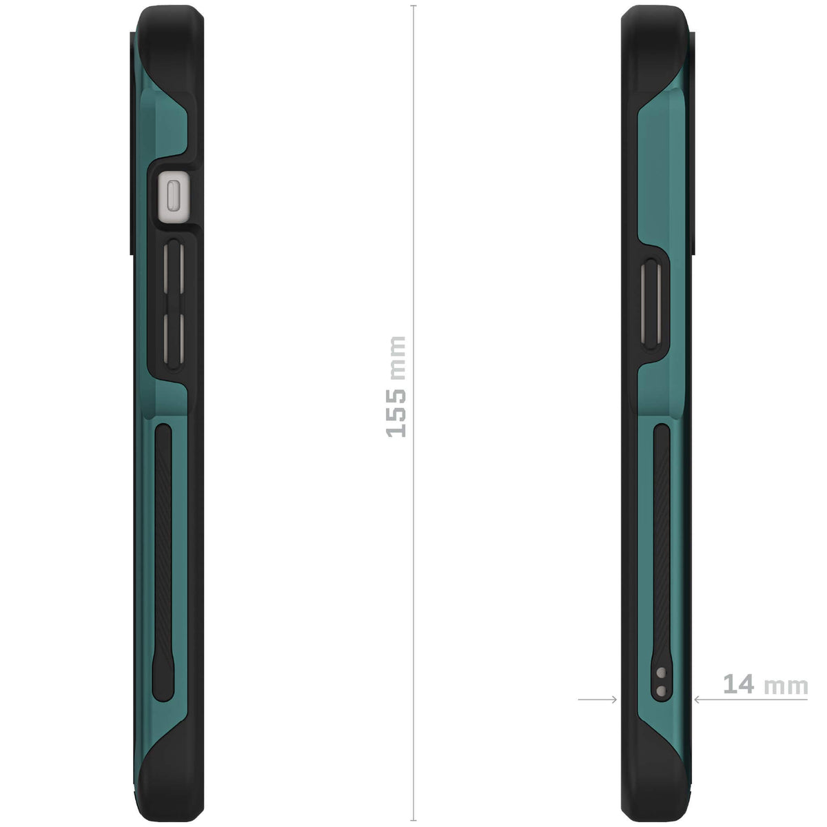 Clear Apple iPhone 15 Plus MagSafe Phone Case Green