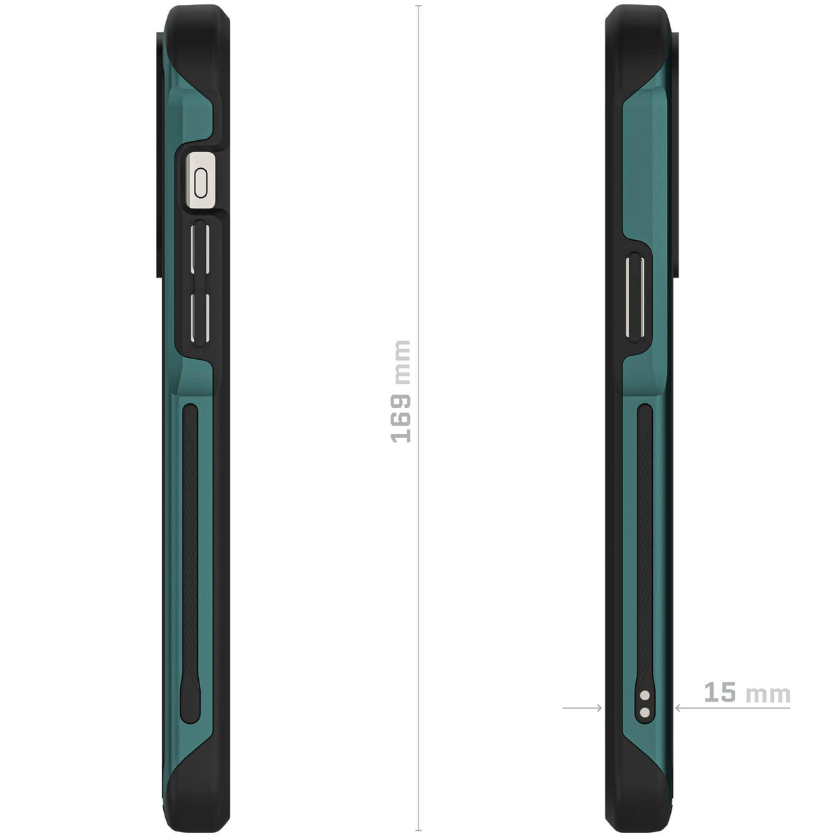 Apple iPhone 15 Pro Clear Phone Case Green