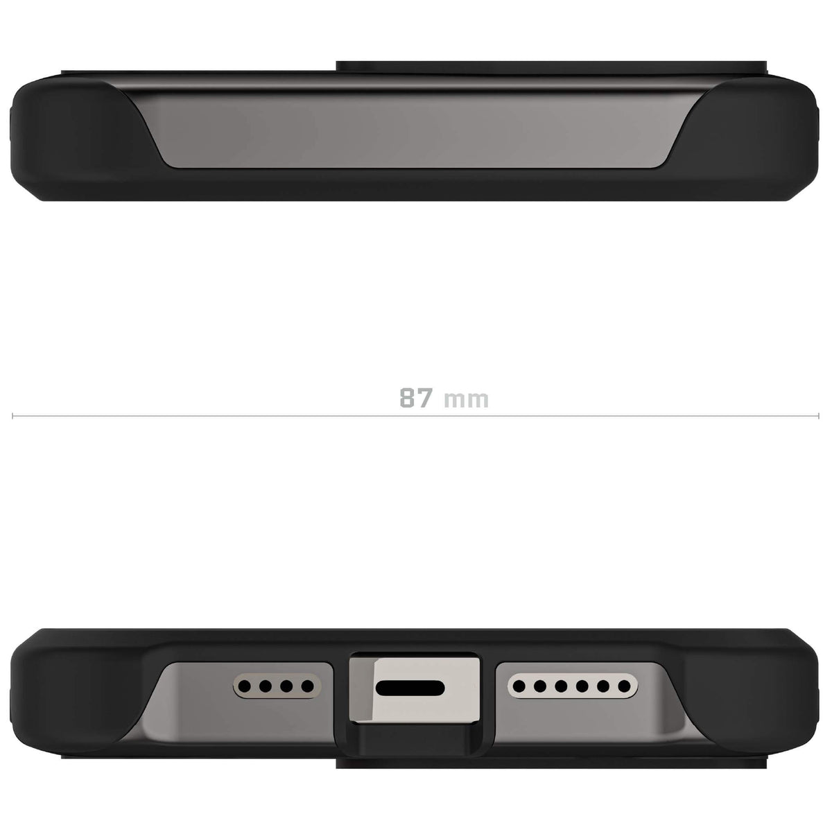 Gunmetal MagSafe iPhone 15 Pro Max Case Brown Leather