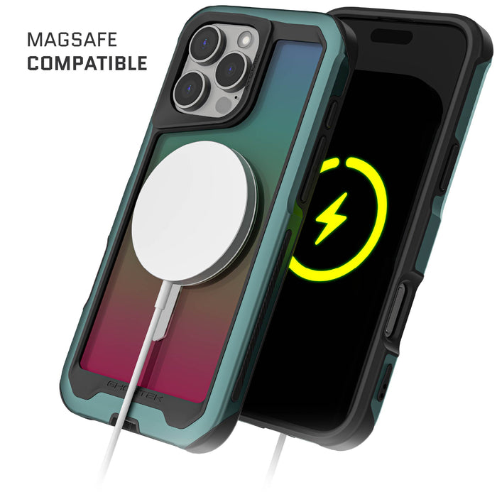 iPhone 16 Pro Max MagSafe Case Green Clear Phone Cover