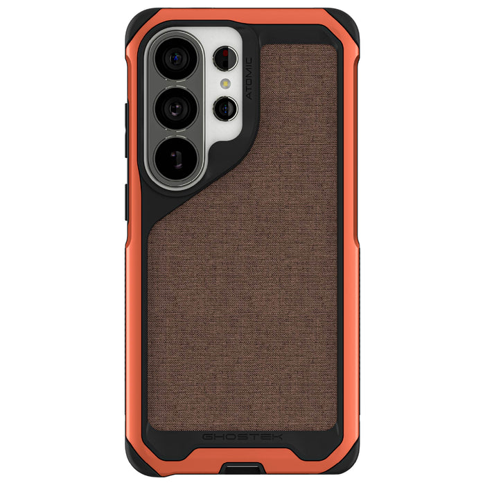 Galaxy S26 Ultra Case Clear Metal MagSafe Orange Fabric