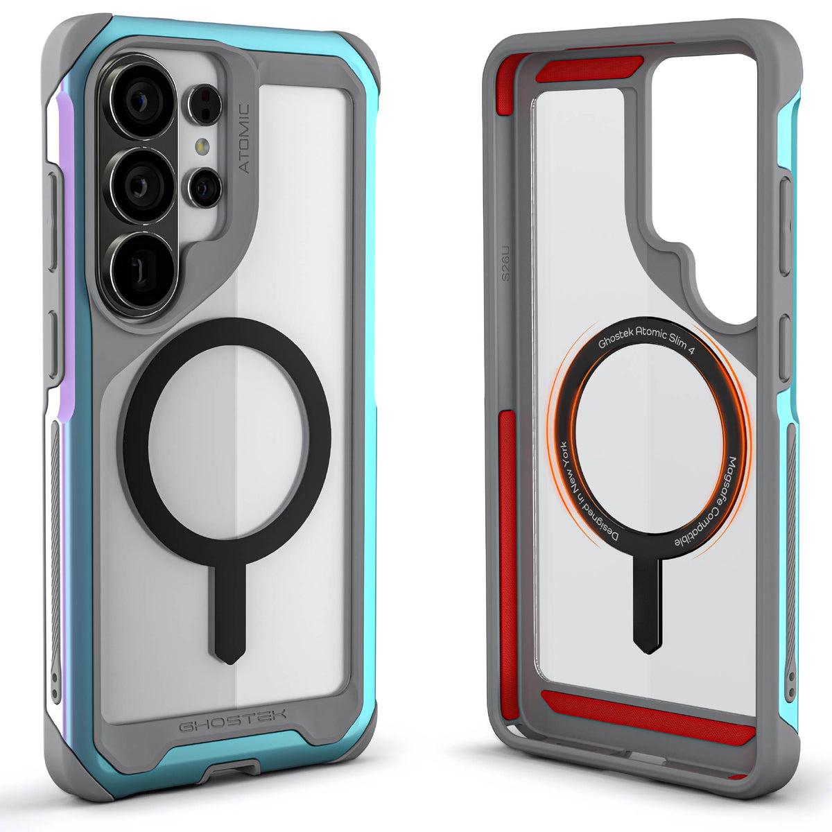 Galaxy S26 Ultra Case Clear Metal MagSafe Prismatic