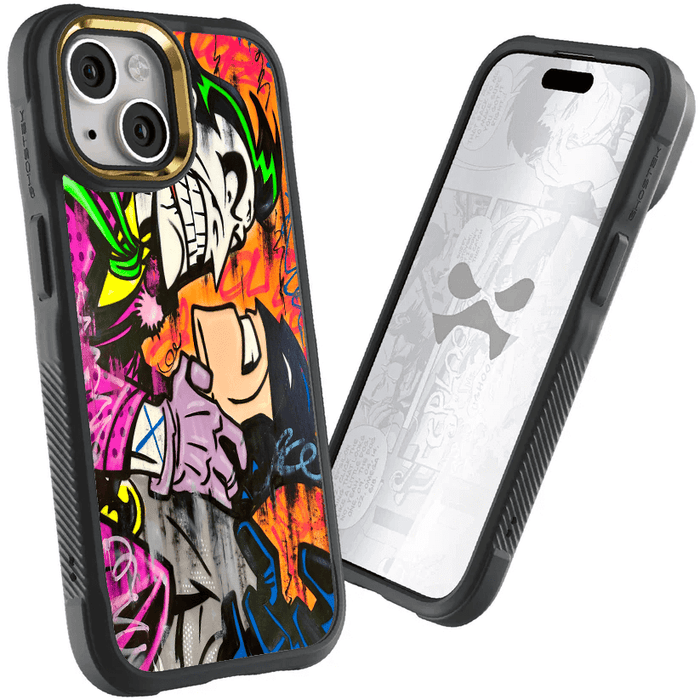 Apple iPhone 15 Plus Joker vs Batman - Spraypaint Case Phone Cover