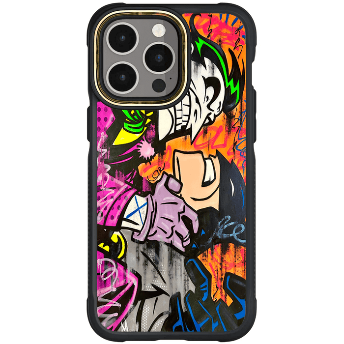 Apple iPhone 15 Pro Joker vs Batman - Spraypaint Case Phone Cover