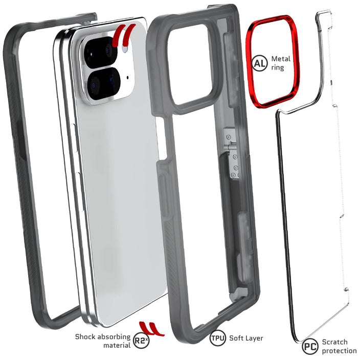 Google Pixel 10 Pro Fold Clear Case Smoke Phone Cover