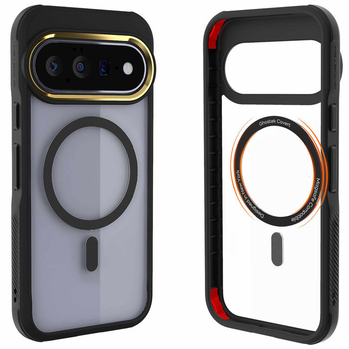 Google Pixel 11 Case Clear Black MagSafe Magnetic Ring Protective Cover
