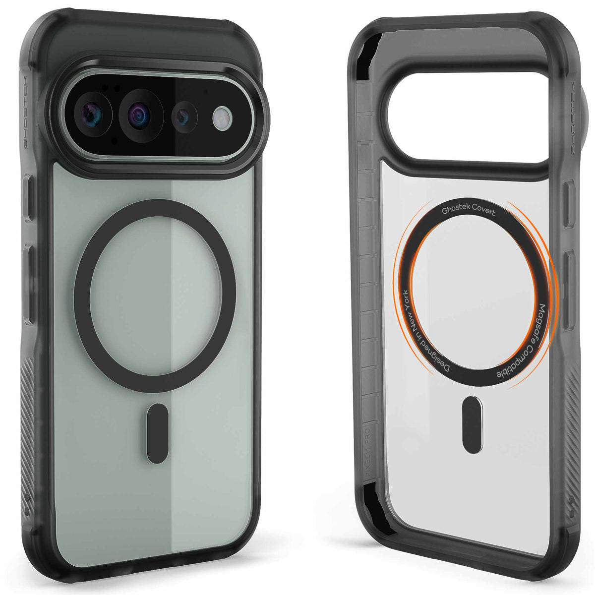 Google Pixel 11 Pro Case Clear Black Smoke MagSafe Magnetic Ring Protective Phone Cover