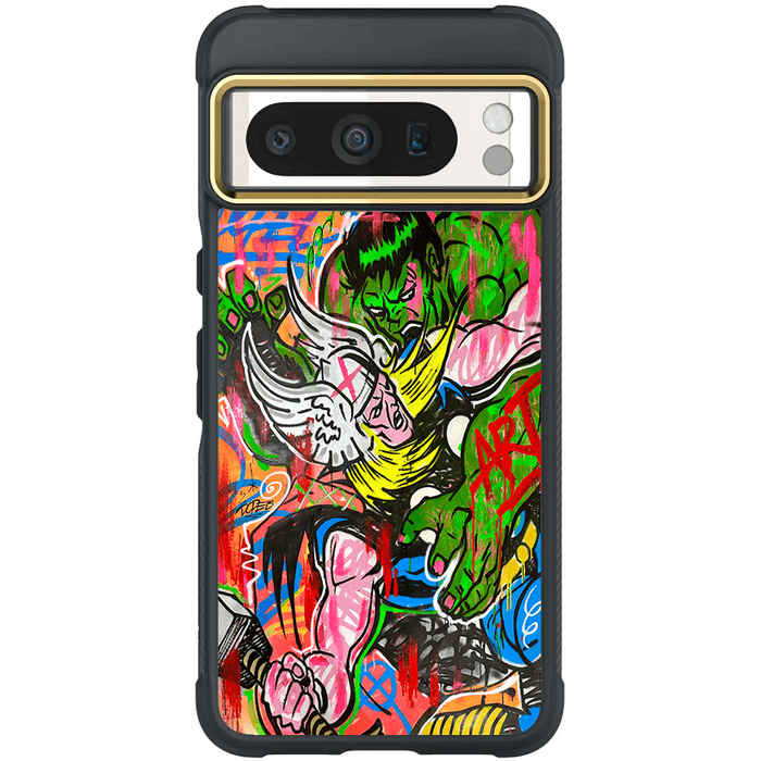 Pixel 8 Pro Thor vs Hulk - Spraypaint Art Case Phone Cover