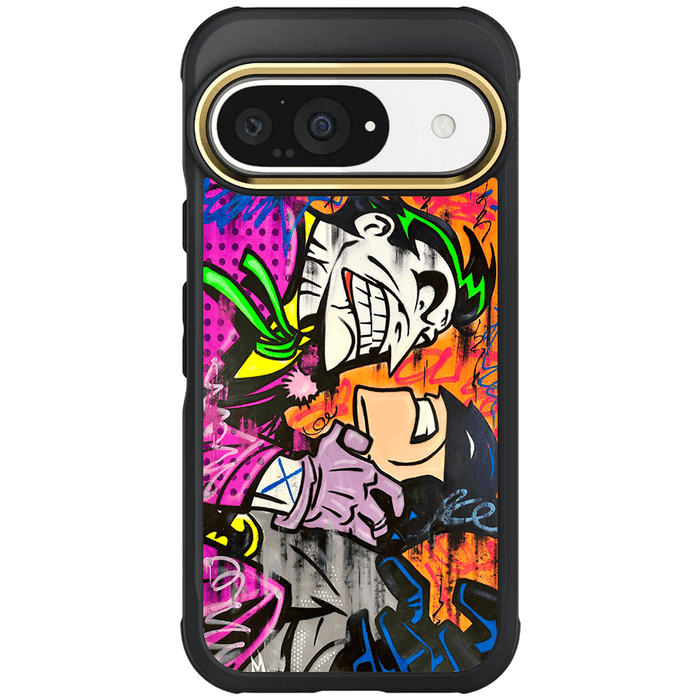 Pixel 9 Joker vs Batman - Spraypaint Case Phone Cover