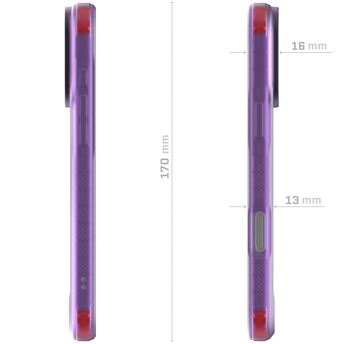 iPhone 17 Pro Max Case Purple Clear MagSafe Phone Cover