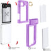 Samsung Galaxy Z Flip 6 Purple Phone Case Clear with Stand and Hinge Cover