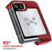 Red Samsung Galaxy Z Flip 6 Clear Case with Kickstand and Hinge Cover