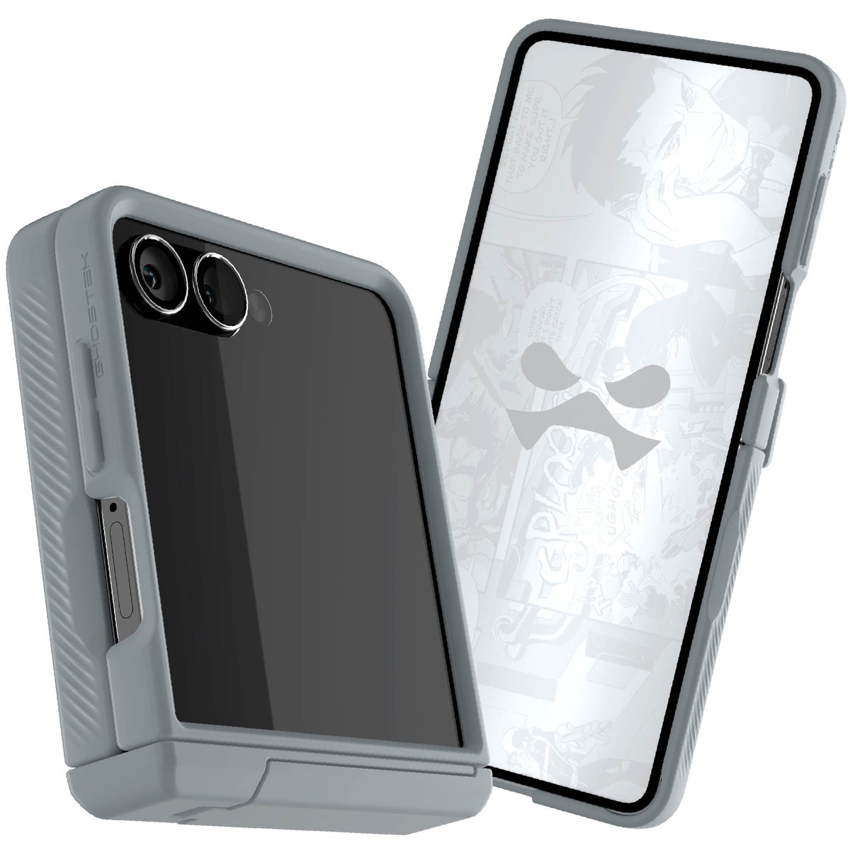 Galaxy Flip 7 Case Gray Protective Phone Cover Magnetic MagSafe Kickstand