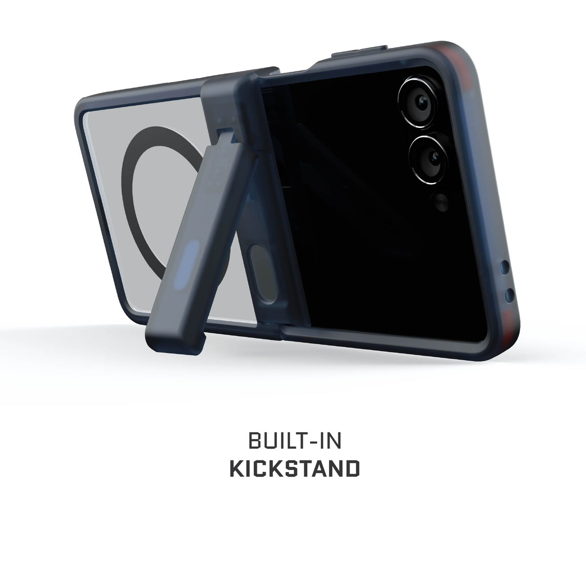 Samsung Galaxy ZFlip7 Case Blue Protective Phone Cover Magnetic MagSafe Kickstand