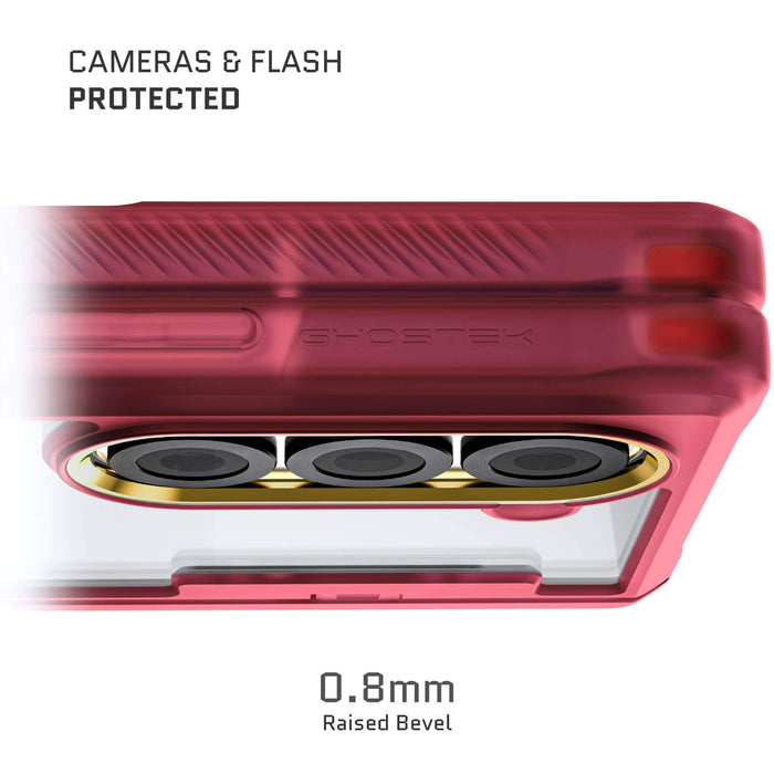 Red Samsung Galaxy Z Fold 6 Premium Phone Case Clear with Kickstand