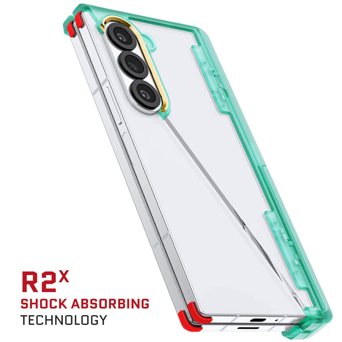 Samsung Galaxy Z Fold 6 Teal Protective Phone Case Clear