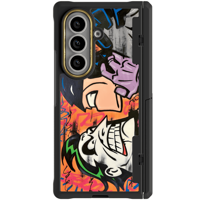 Samsung Galaxy Z Fold 7 Joker vs Batman - Spraypaint Case Phone Cover