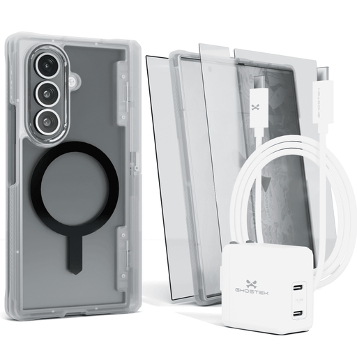 Fold 7 Clear Matte Protective Phone Case MagSafe Kickstand Magnetic