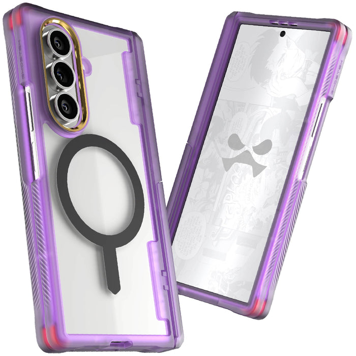 Samsung Galaxy Fold7 Case Purple MagSafe Kickstand Magnetic