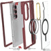 Galaxy Fold 7 Protective Phone Case Red MagSafe Kickstand Magnetic
