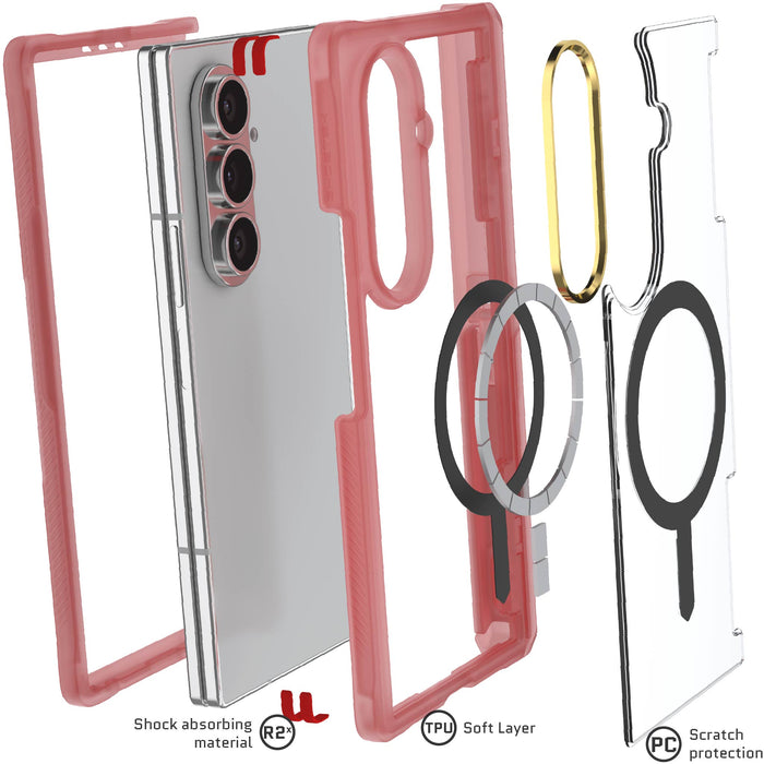 Samsung Fold 7 Pink Phone Case MagSafe Kickstand Magnetic