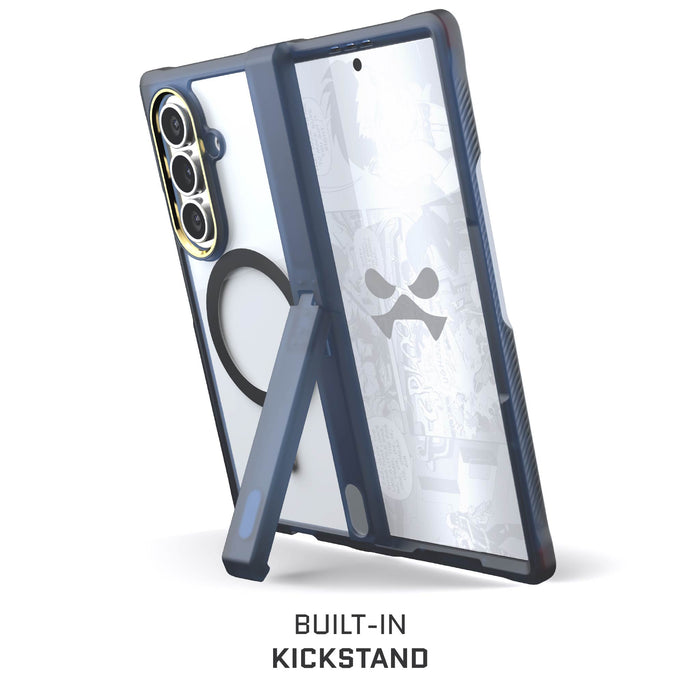 Galaxy ZFold7 Protective Phone Case Blue MagSafe Kickstand Magnetic