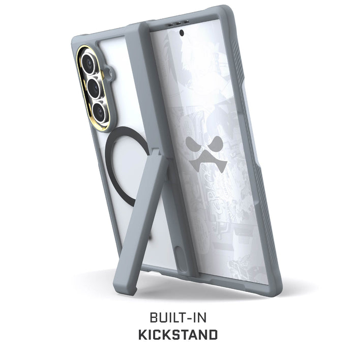 Galaxy Z Fold 7 Case Gray MagSafe Kickstand Magnetic