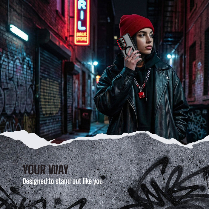 S26 Ultra Clear Case MagSafe Protective Phone Cover Magnetic Ring Shockproof Premium Smoke