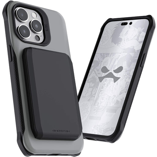 iPhone 15 Pro Max Wallet Case Gray