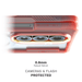 Samsung Fold 7 Case Red MagSafe Kickstand Protective Phone Cover Clear