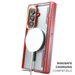 Galaxy Fold 7 Case Red MagSafe Kickstand Protective Phone Cover Clear