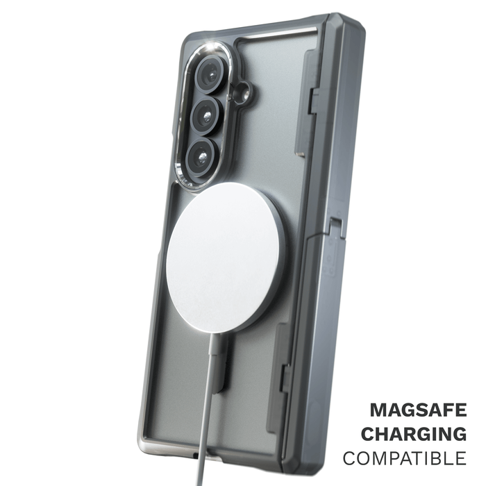 Samsung Galaxy Z Fold7 Case Clear Smoke Matte MagSafe Kickstand Protective Phone Cover