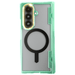 Samsung Galaxy Fold 7 Case Teal MagSafe Kickstand Protective Phone Cover Clear
