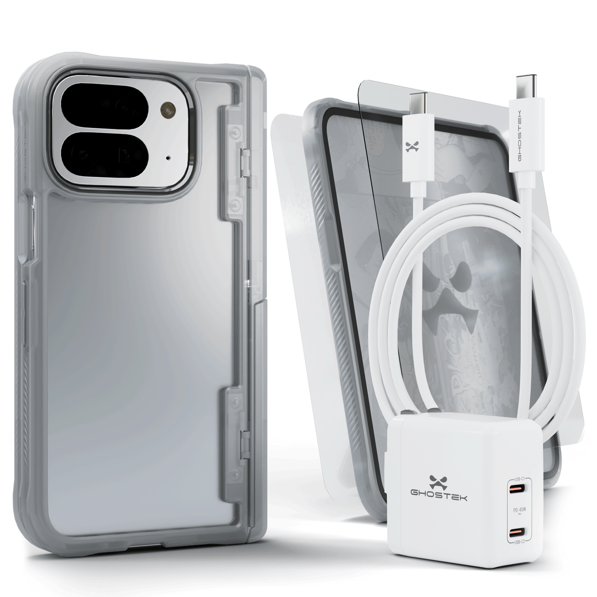 Google Pixel 10 Pro Fold Bundle Case Screen Protector Cable Charger