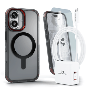 
                        iPhone 17 / Air Series Bundle – Case + Charger + Cable + Screen Protector