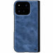 Google Pixel 11 Pro Fold Blue Leather Case with MagSafe, Hinge Cover and Screen Protector