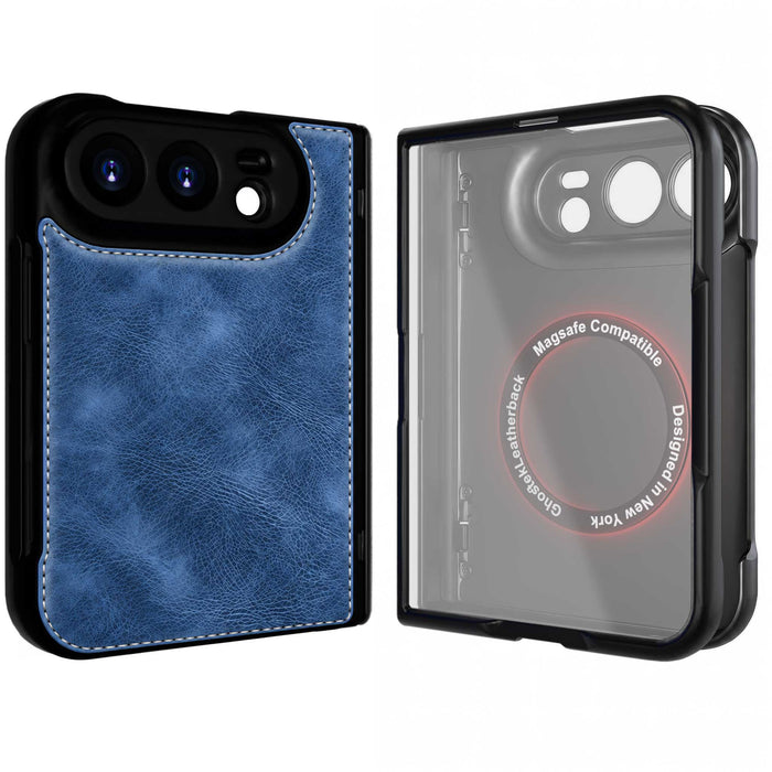 iPhone Duo Blue Leather Case with Screen Protector
