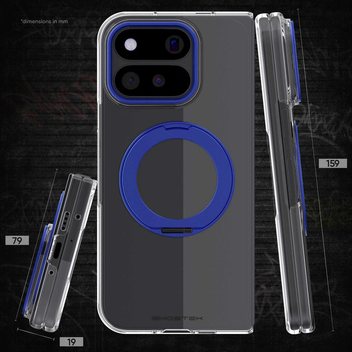 Pixel 11 Pro Fold Case Clear MagSafe Blue